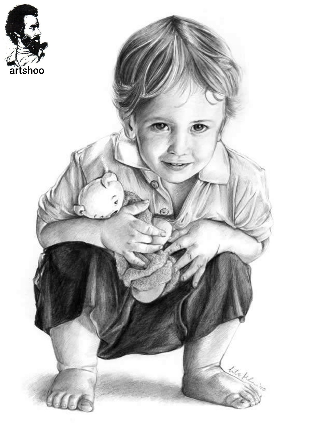 مدل کودک سیاه قلم